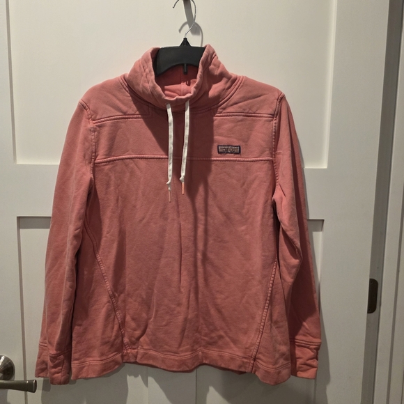Women's Vineyard Vines Shep Shirt Pullover Sweatshirt Salmon Pink Size M Coastal - Picture 1 of 9